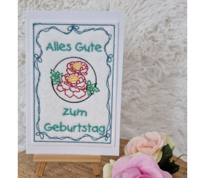 ADVENTSKALENDER 22. Dezember - Stickserie - ITH Postkarte Doodle Rahmen Vol. 2